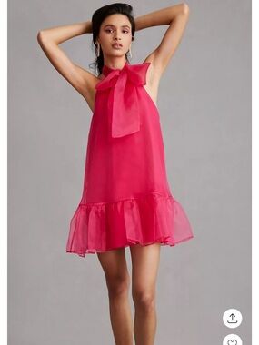 Anthropologie Maeve Hot Pink Dress